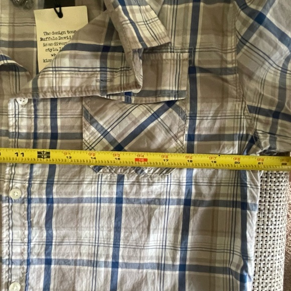 Buffalo David Bitton Blue and Gray Checkered Shirt - Picture 6 of 8